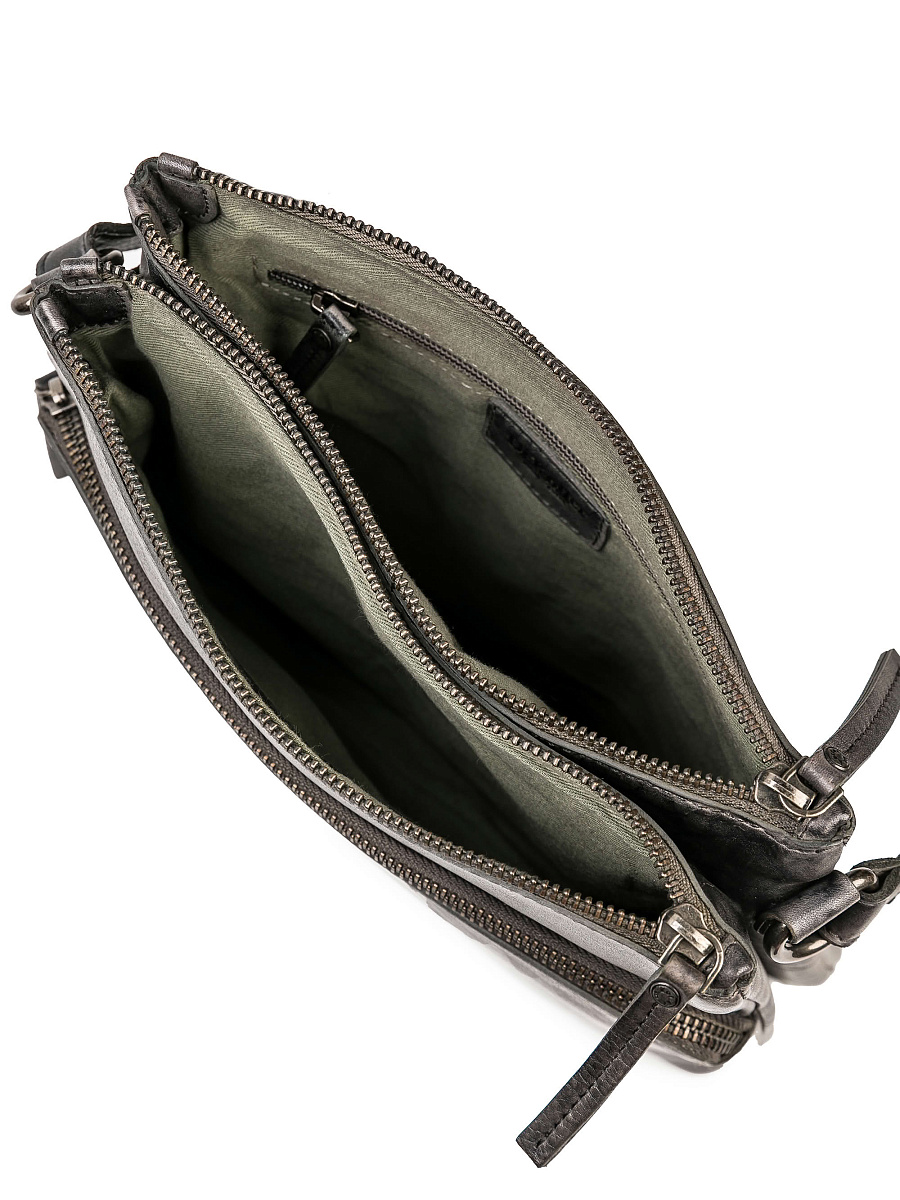 Сумка через плечо Dr.Koffer из натуральной кожи серая