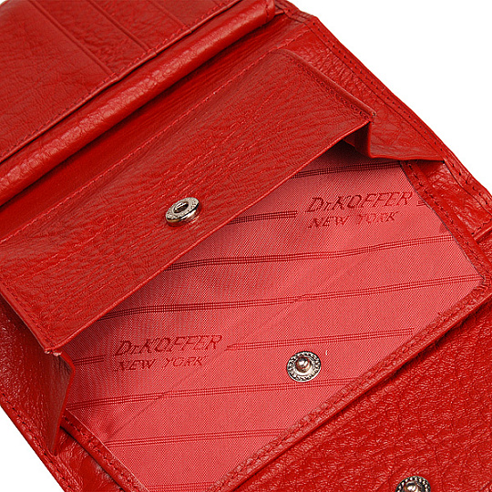 Портмоне Dr.Koffer из натуральной кожи красное