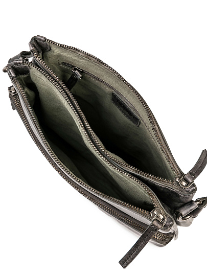 Сумка через плечо Dr.Koffer из натуральной кожи серая