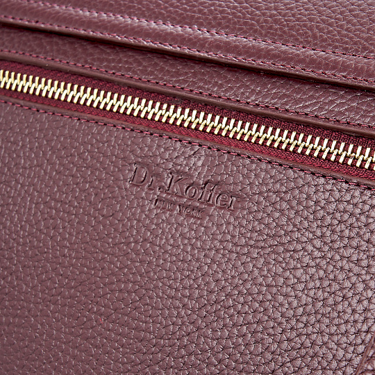 Женская сумка  Dr. Koffer из натуральной кожи бордовая