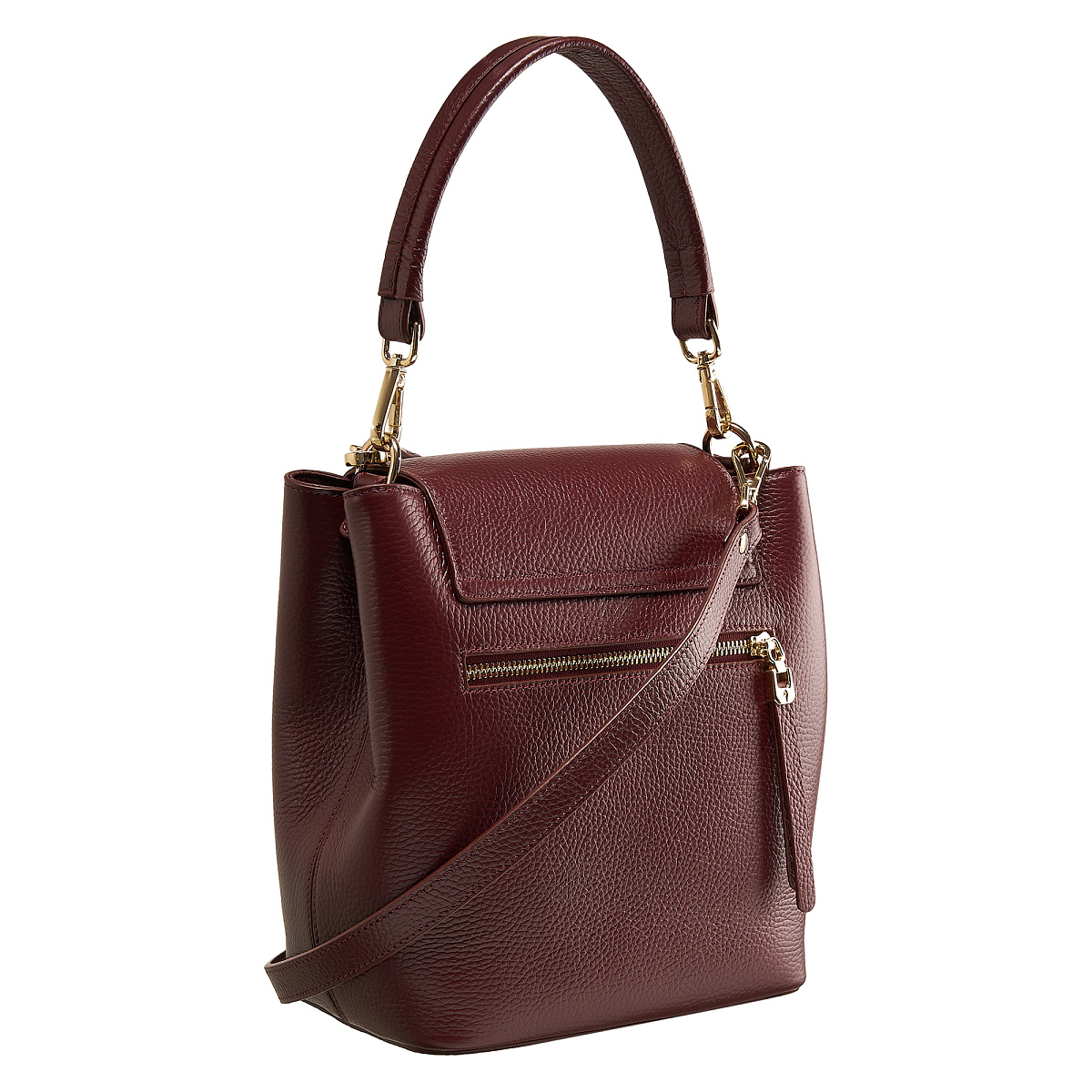 Женская сумка  Dr. Koffer из натуральной кожи бордовая