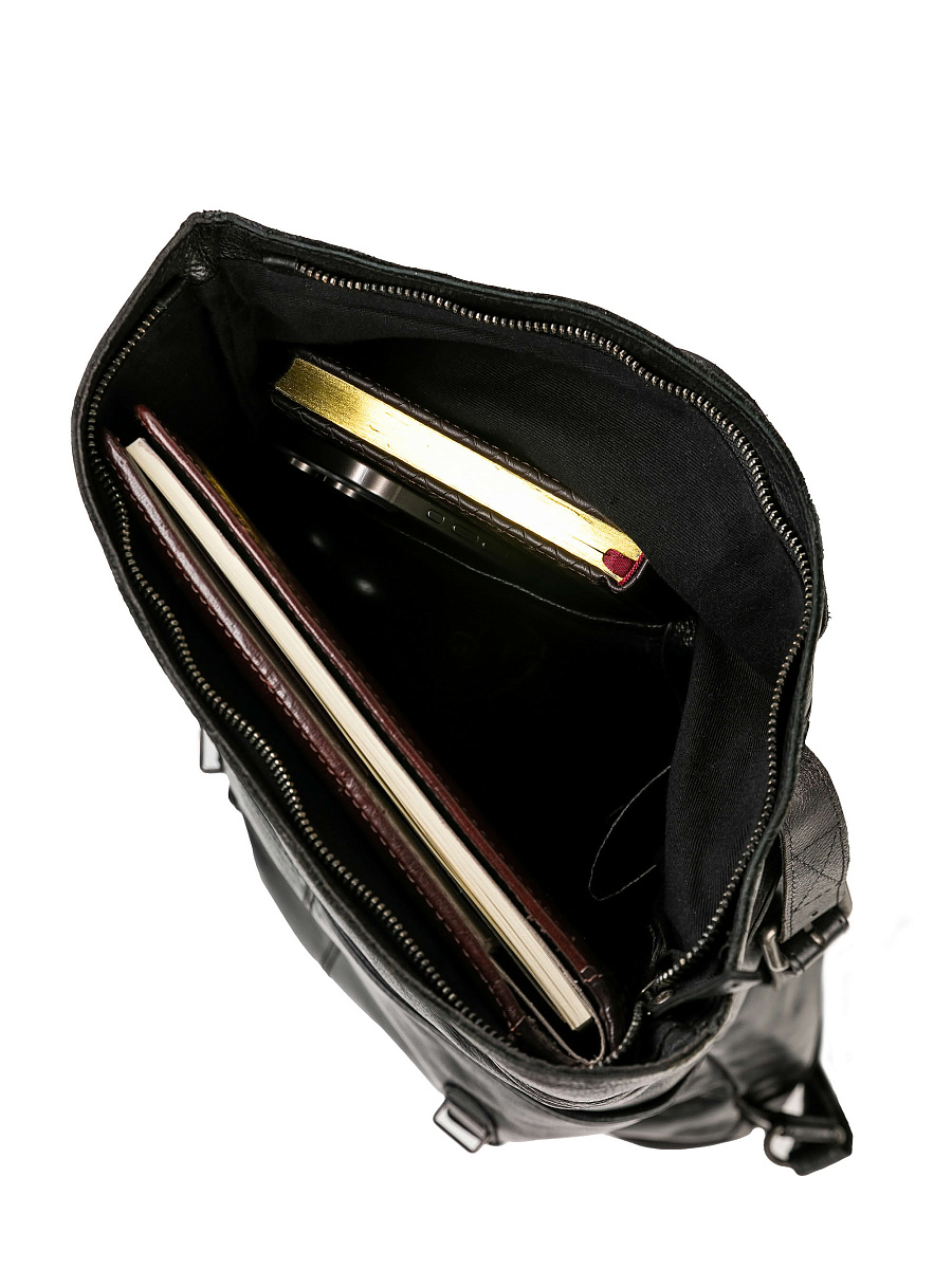 Рюкзак Dr.Koffer из натуральной кожи черный