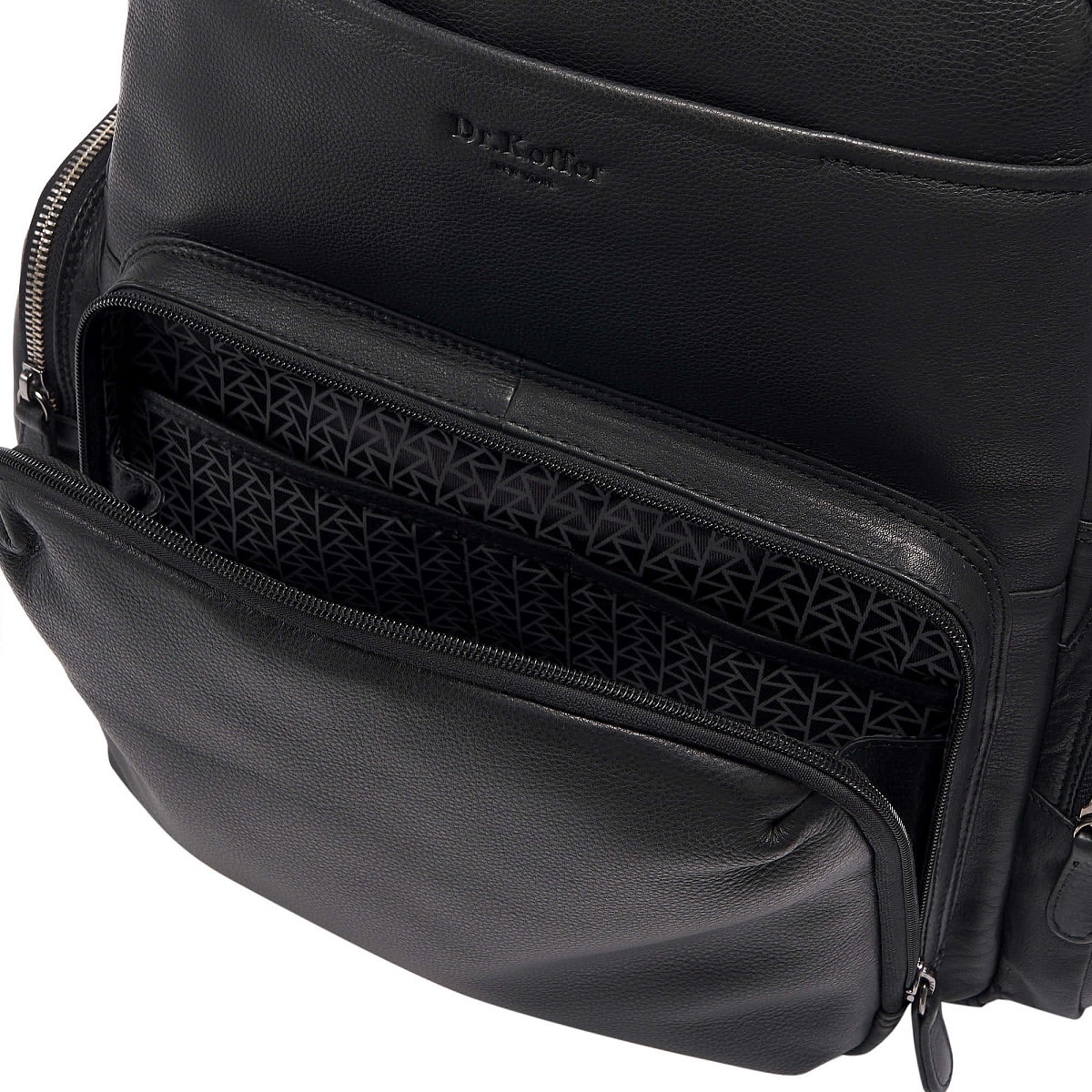 Рюкзак Dr.Koffer из натуральной кожи черный