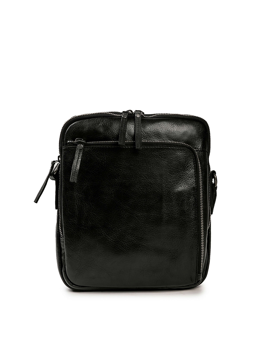 Сумка через плечо Dr.Koffer из натуральной кожи черная
