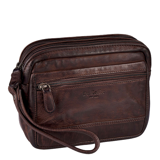 Сумка барсетка из натуральной кожи Dr. Koffer коричневая