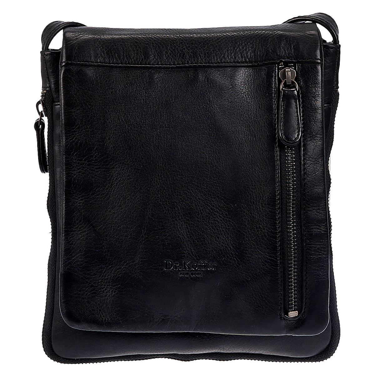 Сумка через плечо Dr.Koffer из натуральной кожи черная
