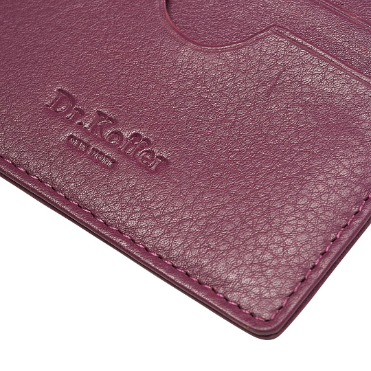 Кредитница Dr.Koffer из натуральной кожи фиолетовая