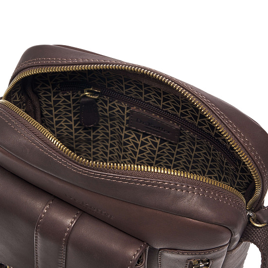 Сумка через плечо Dr.Koffer из натуральной кожи коричневая