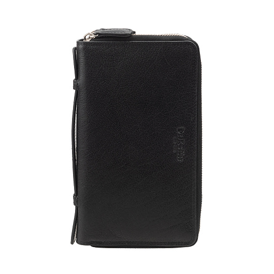 Портмоне Dr. Koffer из натуральной кожи черная