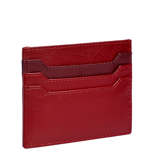 Кредитница Dr.Koffer из натуральной кожи красная