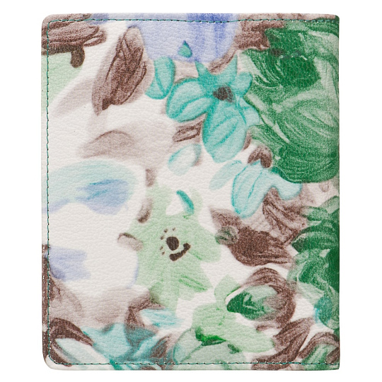 Визитница Dr.Koffer из натуральной кожи с цветами