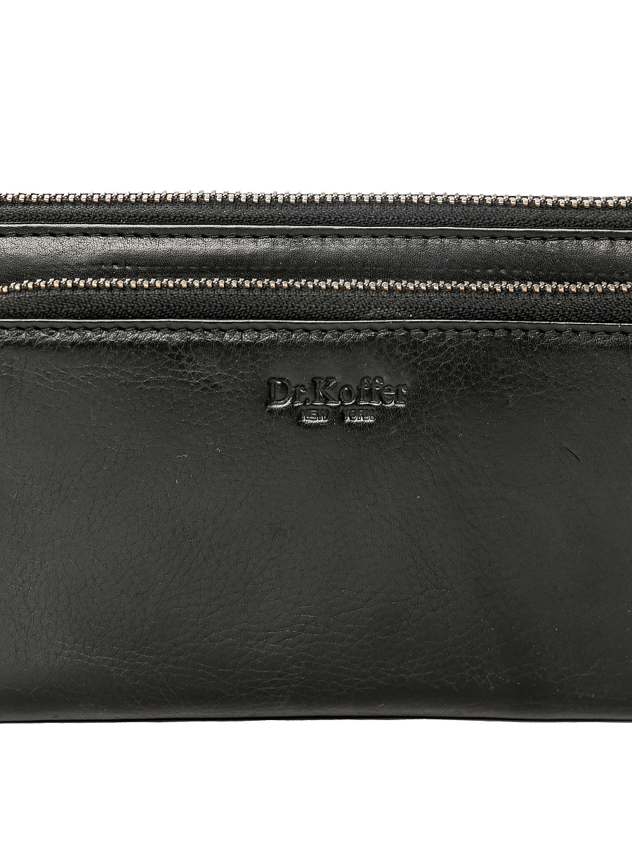 Портмоне Dr.Koffer из натуральной кожи черное