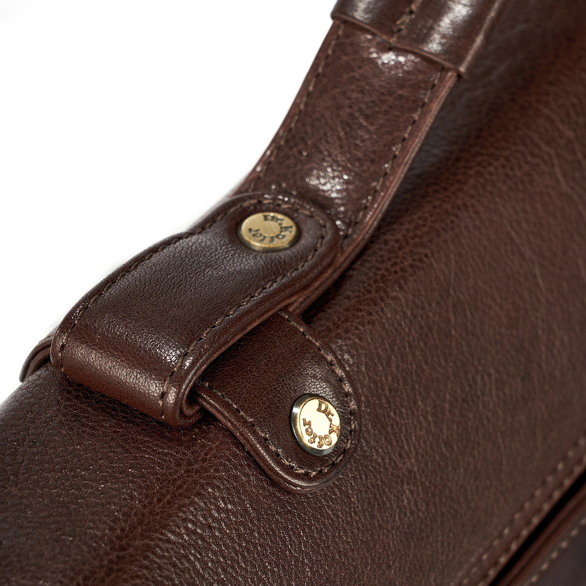 Портфель Dr.Koffer из натуральной кожи темно-коричневый