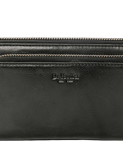 Портмоне Dr.Koffer из натуральной кожи черное