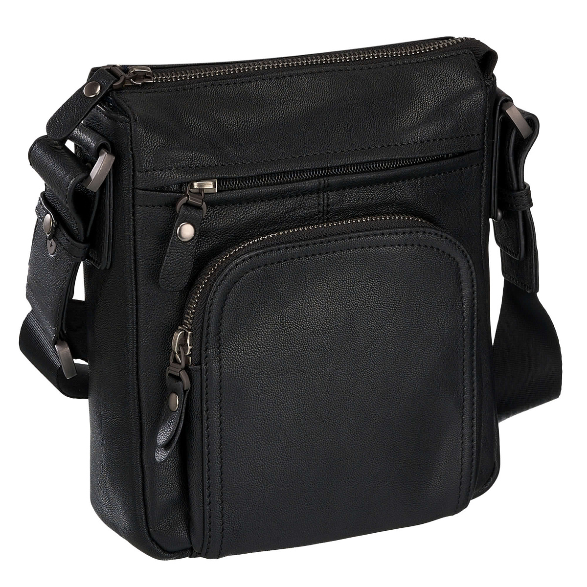 Сумка через плечо Dr.Koffer из натуральной кожи черная