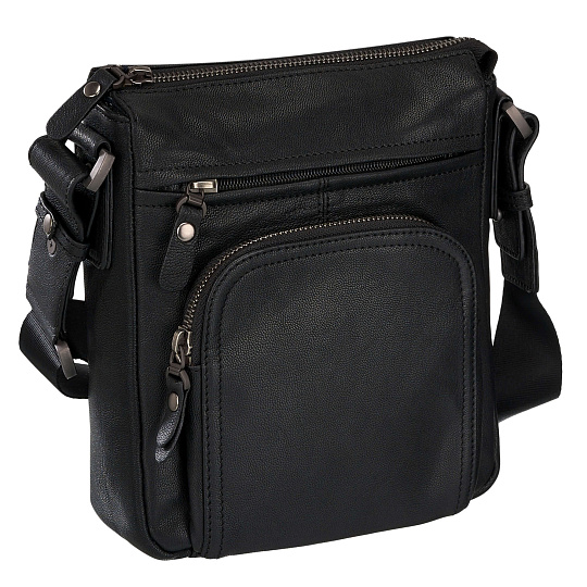 Сумка через плечо Dr.Koffer из натуральной кожи черная