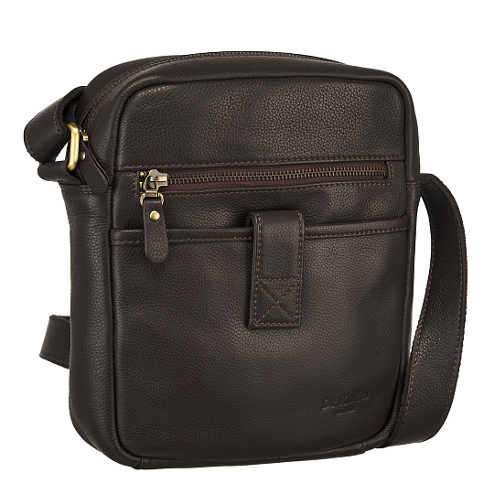 Сумка через плечо Dr.Koffer из натуральной кожи коричневая