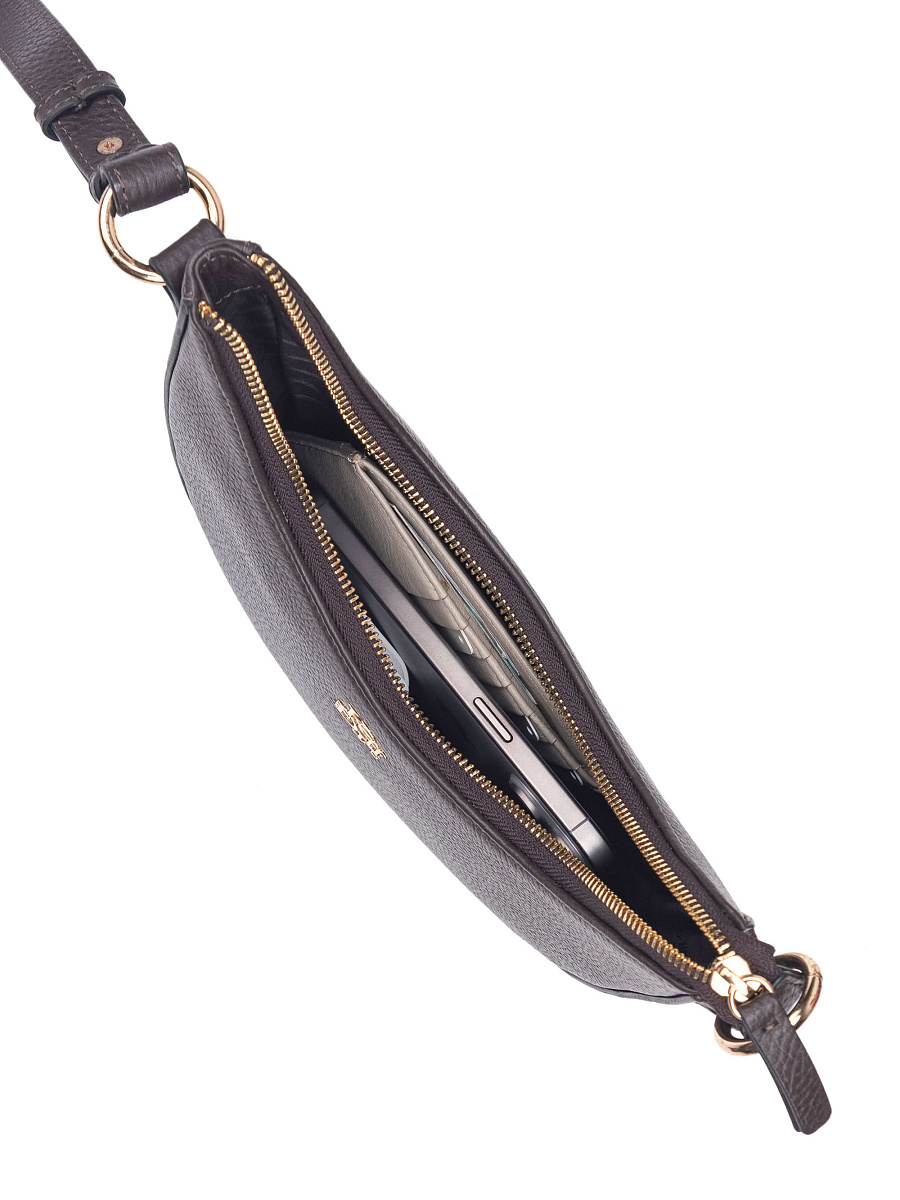 Женская сумка Dr. Koffer из натуральной кожи коричневая