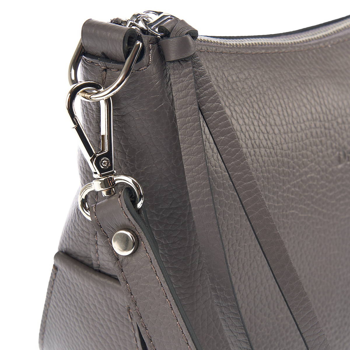 Женская сумка Dr. Koffer из натуральной кожи серая