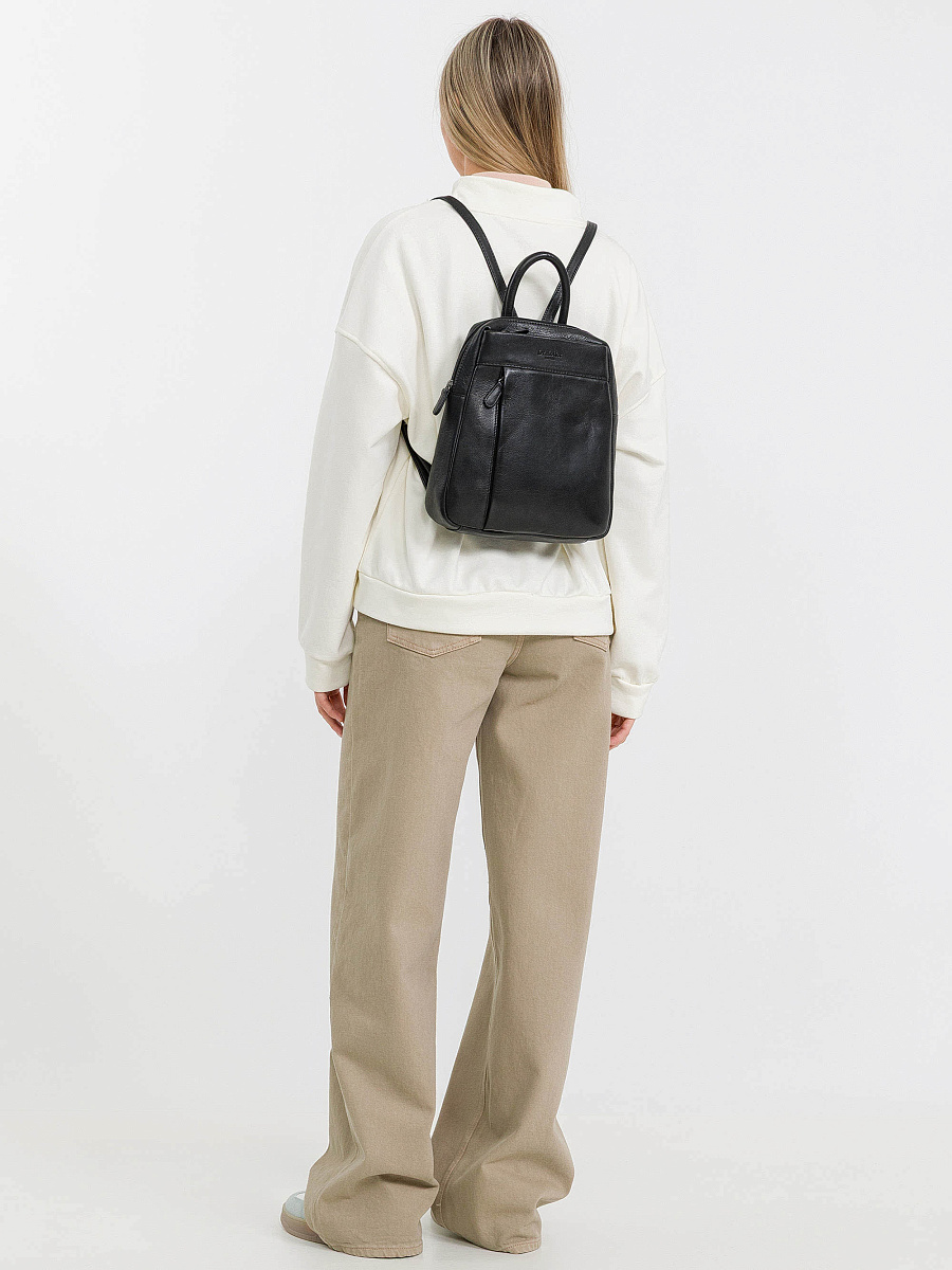 Рюкзак Dr.Koffer из натуральной кожи черный