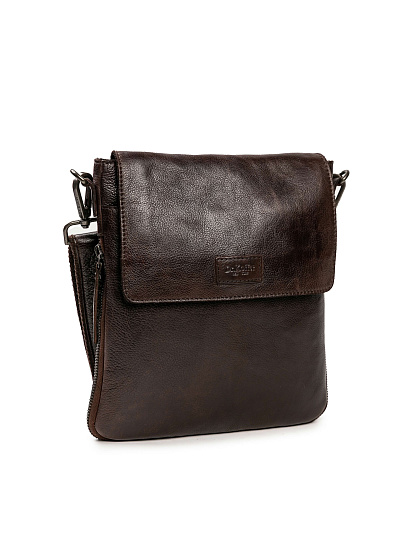 Сумка через плечо Dr.Koffer из натуральной кожи коричневая