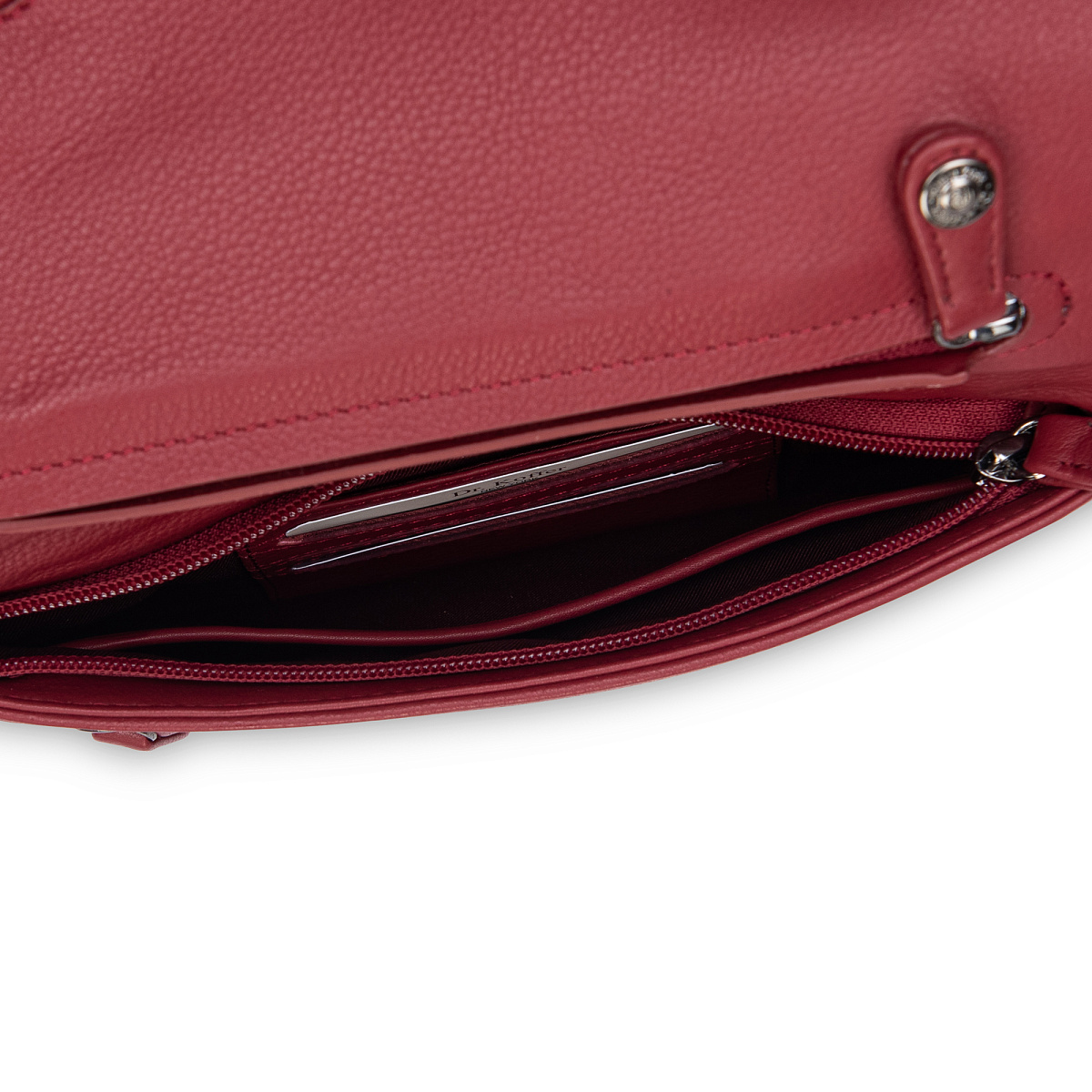 Сумка через плечо Dr.Koffer из натуральной кожи красная