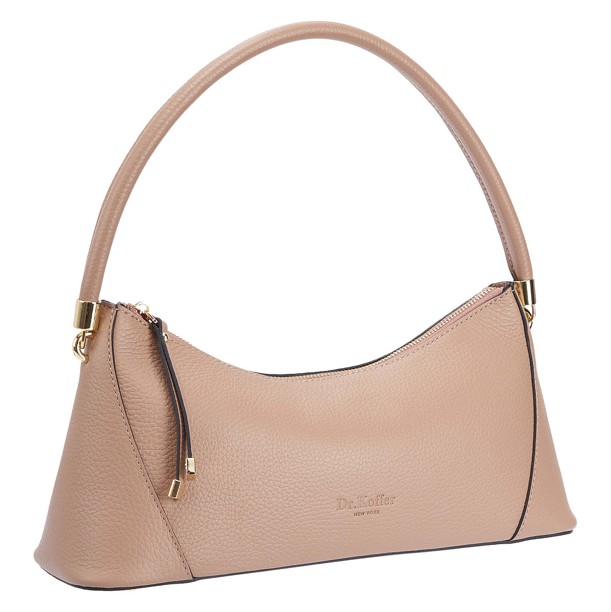 Женская сумка Dr. Koffer из натуральной кожи бежевая