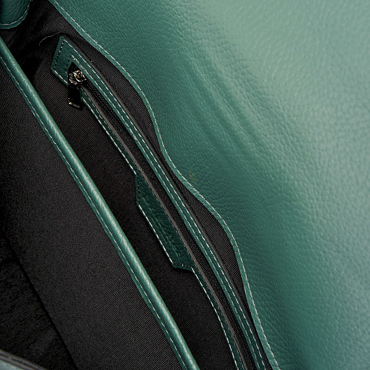 Женская сумка Dr. Koffer из натуральной кожи зеленая