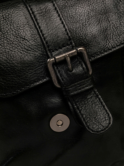 Деловая сумка Dr.Koffer из натуральной кожи черная