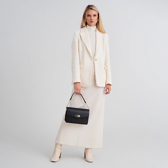 Женская сумка  Dr. Koffer из натуральной кожи черная