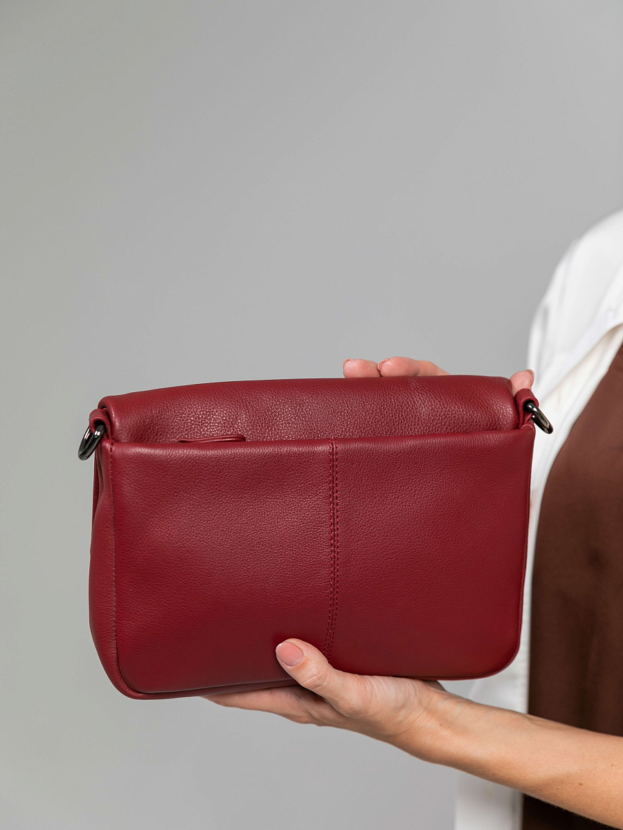 Женская сумка Dr.Koffer из натуральной кожи бордовая