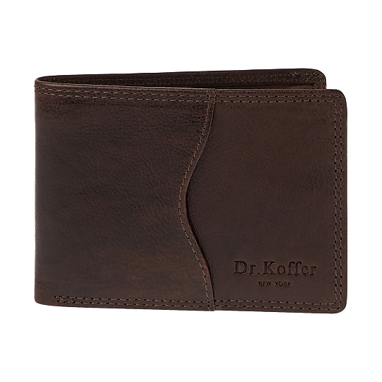 Зажим для денег Dr.Koffer из натуральной кожи коричневый