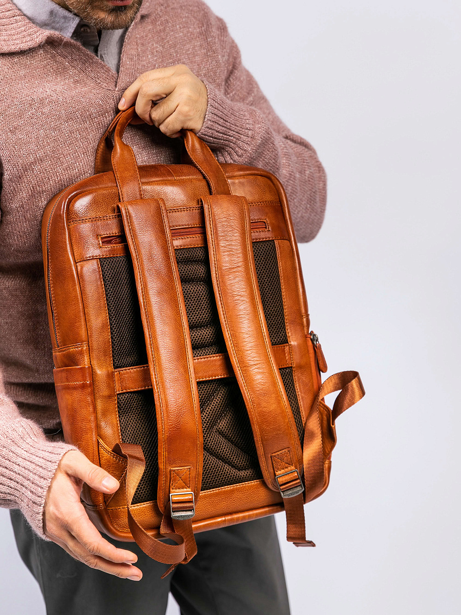 Рюкзак Dr. Koffer из натуральной кожи светло-коричневый
