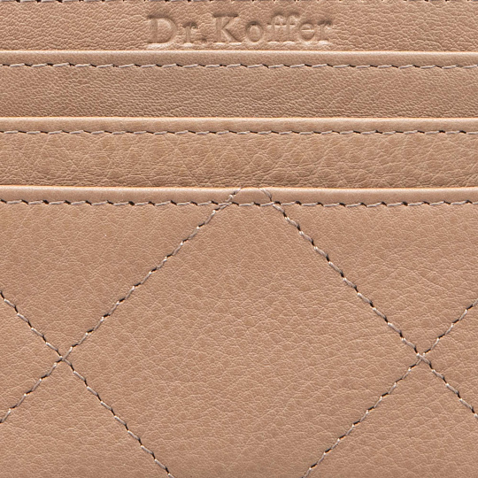 Кредитница Dr.Koffer из натуральной кожи бежевая