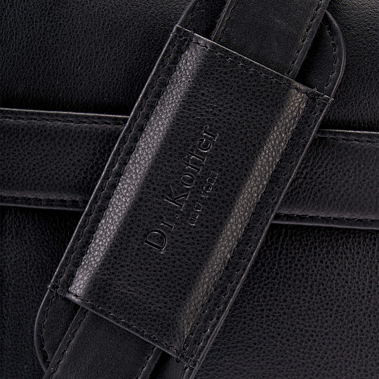 Деловая сумка Dr.Koffer из натуральной кожи черная