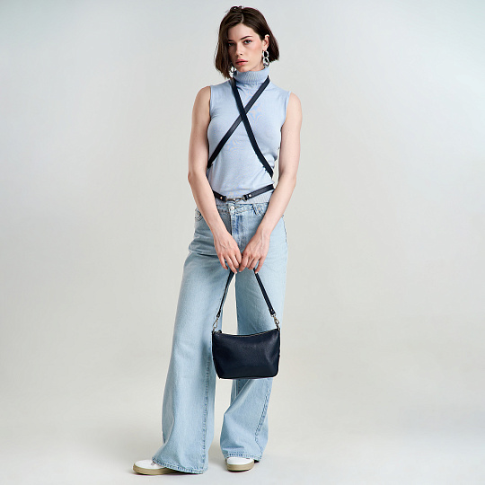 Женская сумка Dr. Koffer из натуральной кожи синяя