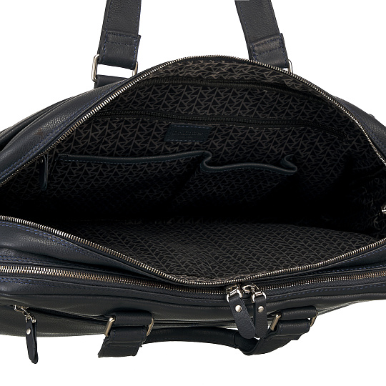 Деловая сумка Dr.Koffer из натуральной кожи черная