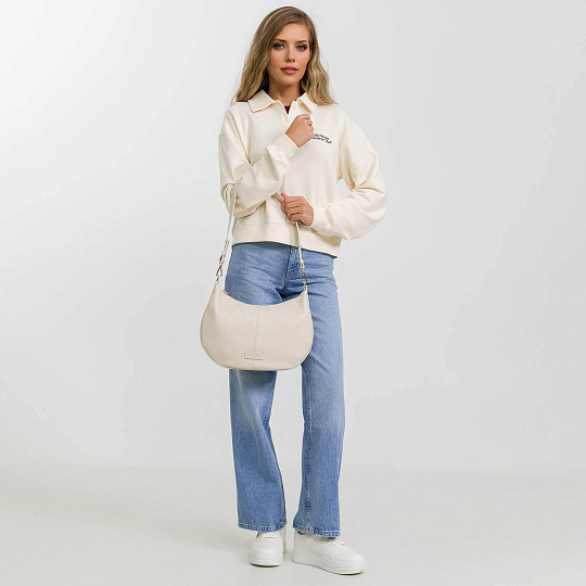 Женская сумка  Dr. Koffer из натуральной кожи бежевая