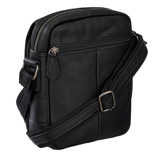 Сумка через плечо Dr.Koffer из натуральной кожи черная