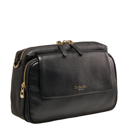 Женская сумка  Dr. Koffer из натуральной кожи черная