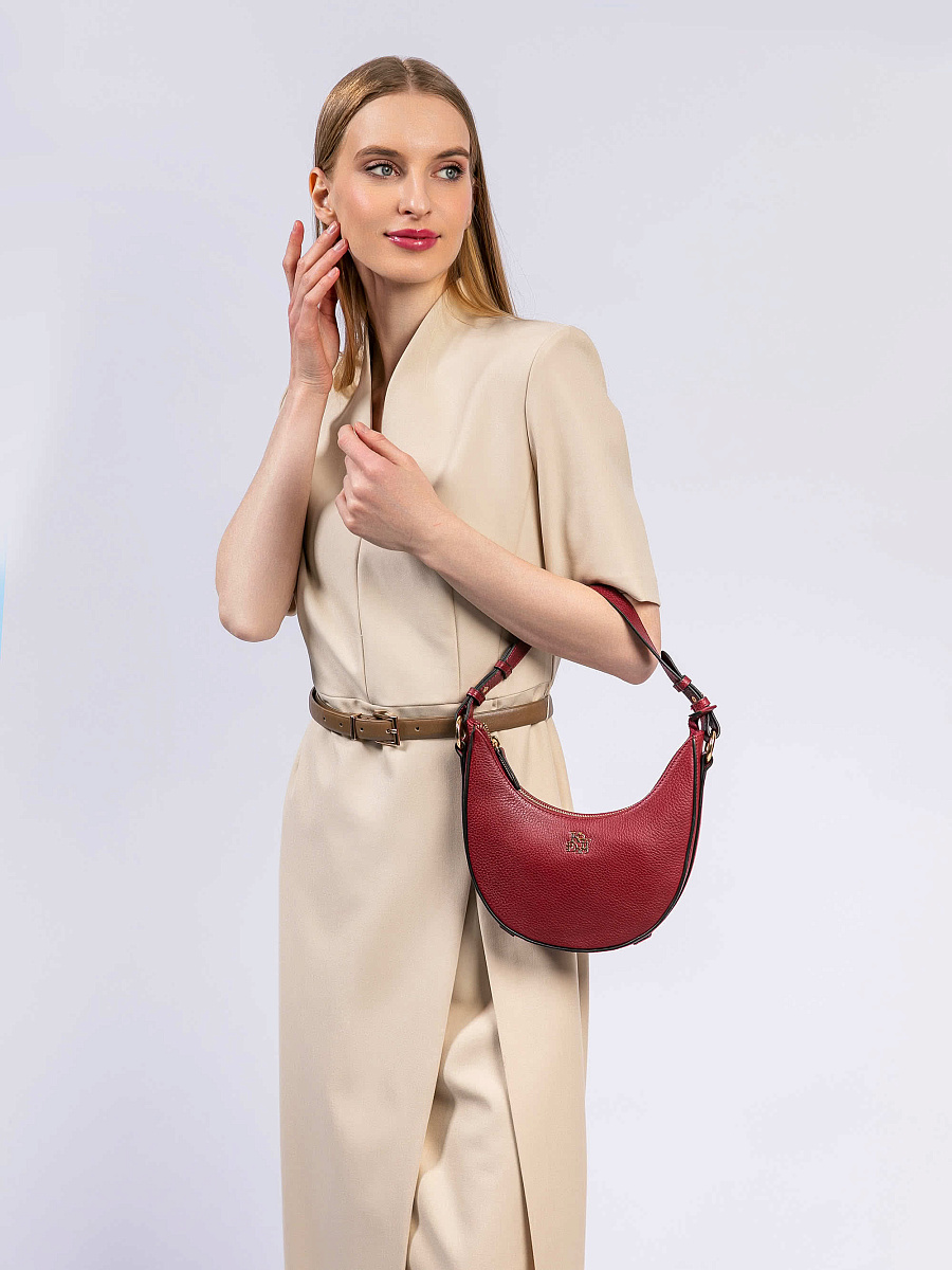 Женская сумка Dr. Koffer из натуральной кожи бордовая