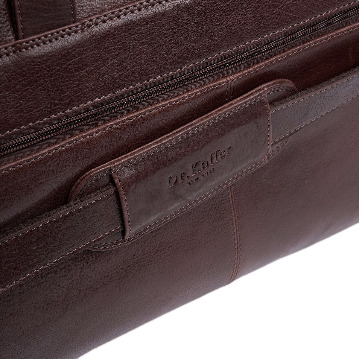 Сумка дорожная Dr.Koffer из натуральной кожи коричневая