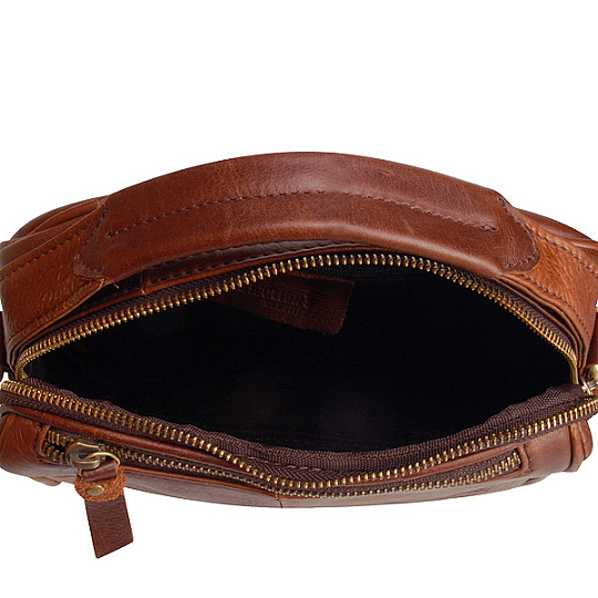 Сумка через плечо Dr.Koffer из натуральной кожи коричневая