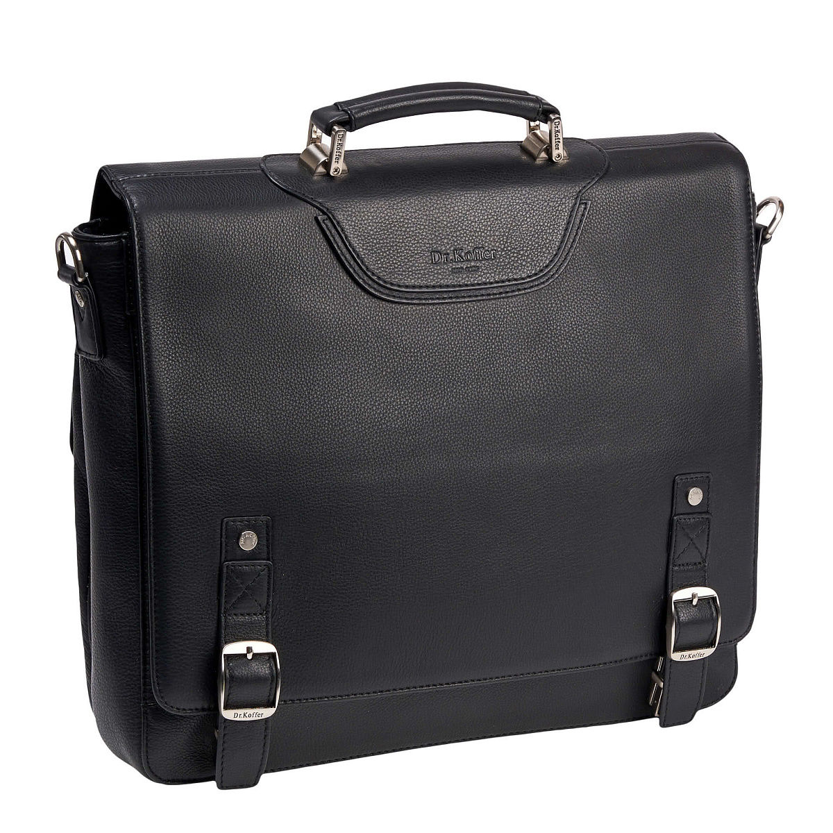 Портфель Dr.Koffer из натуральной кожи черный