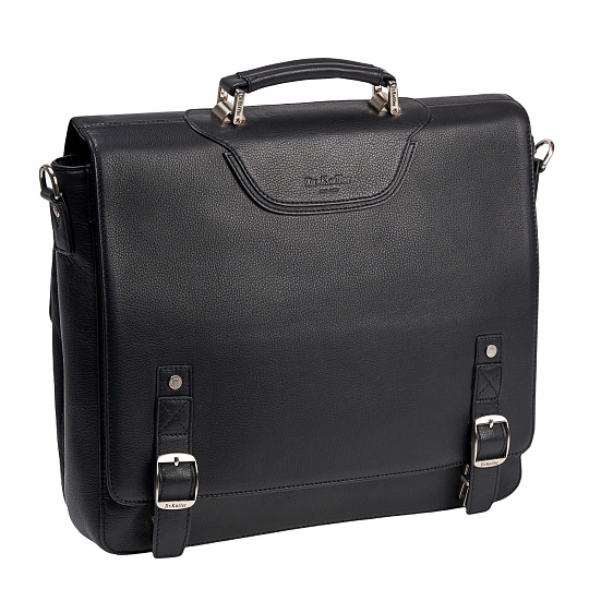 Портфель Dr.Koffer из натуральной кожи черный