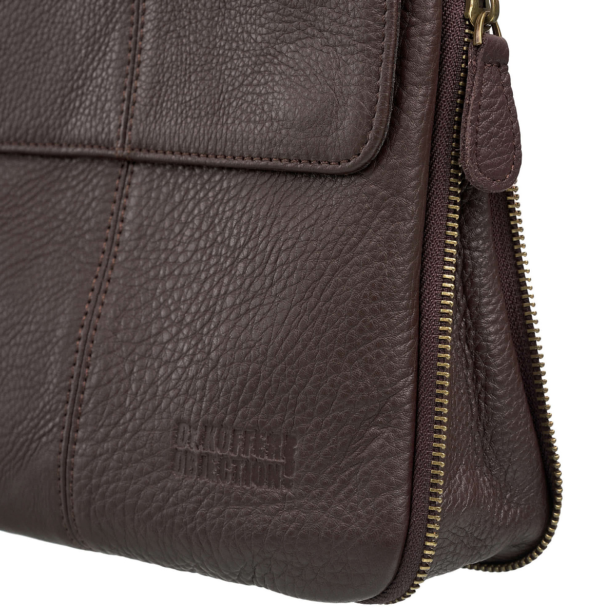 Сумка через плечо Dr.Koffer из натуральной кожи коричневая