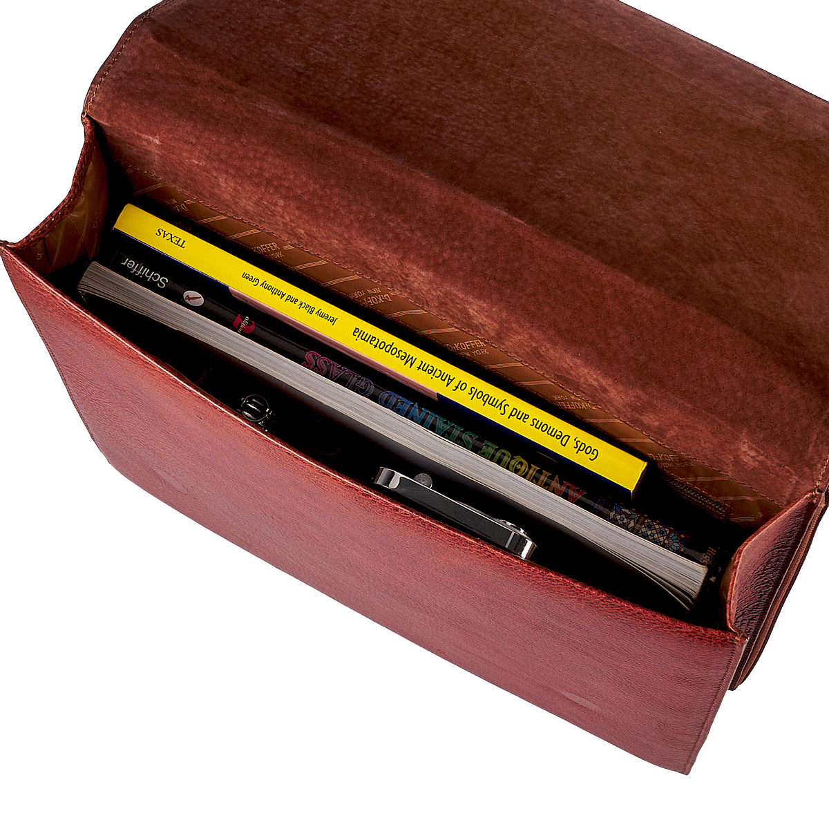 Деловая сумка Dr.Koffer из натуральной кожи коричневая