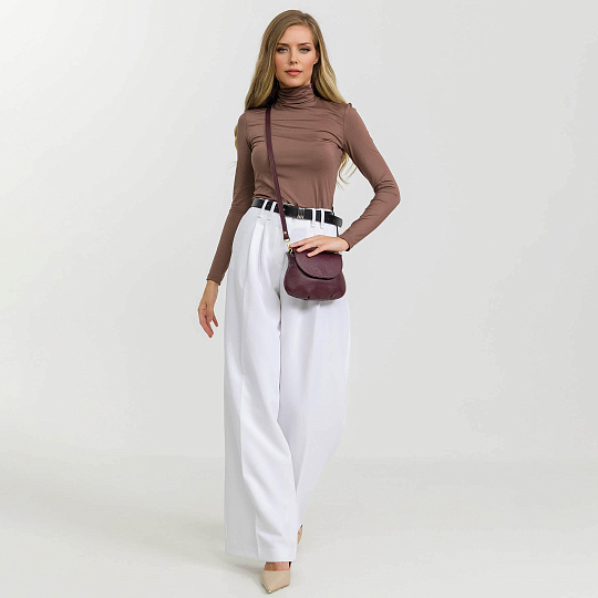 Женская сумка Dr. Koffer из натуральной кожи бордовая