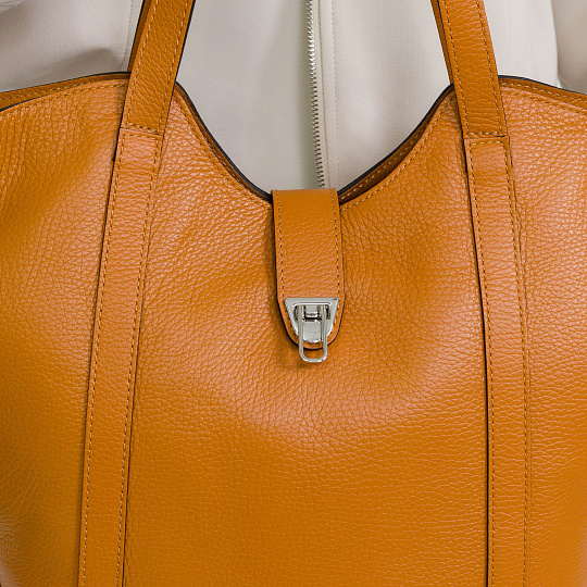 Женская сумка Dr. Koffer из натуральной кожи оранжевая