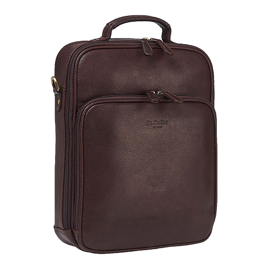 Сумка через плечо Dr.Koffer из натуральной кожи коричневая